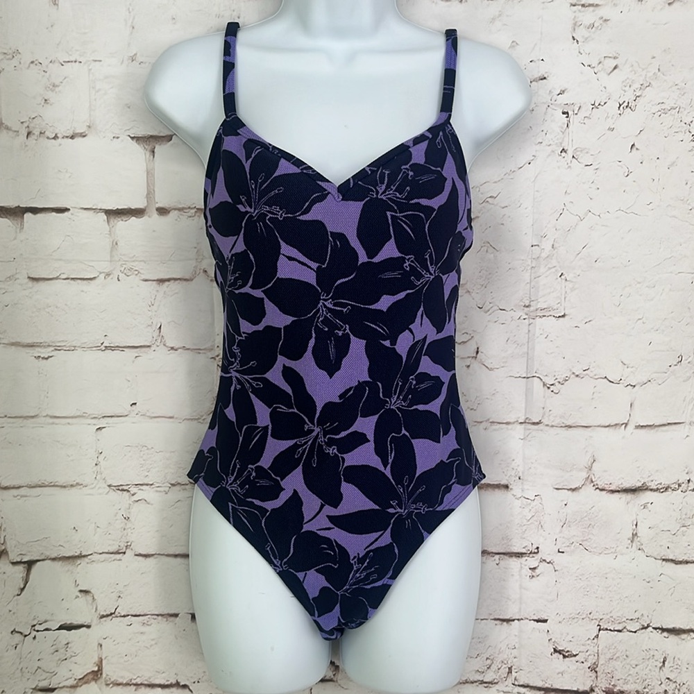 ✨VTG✨90s Pique Hibiscus Swimsuit, Size M